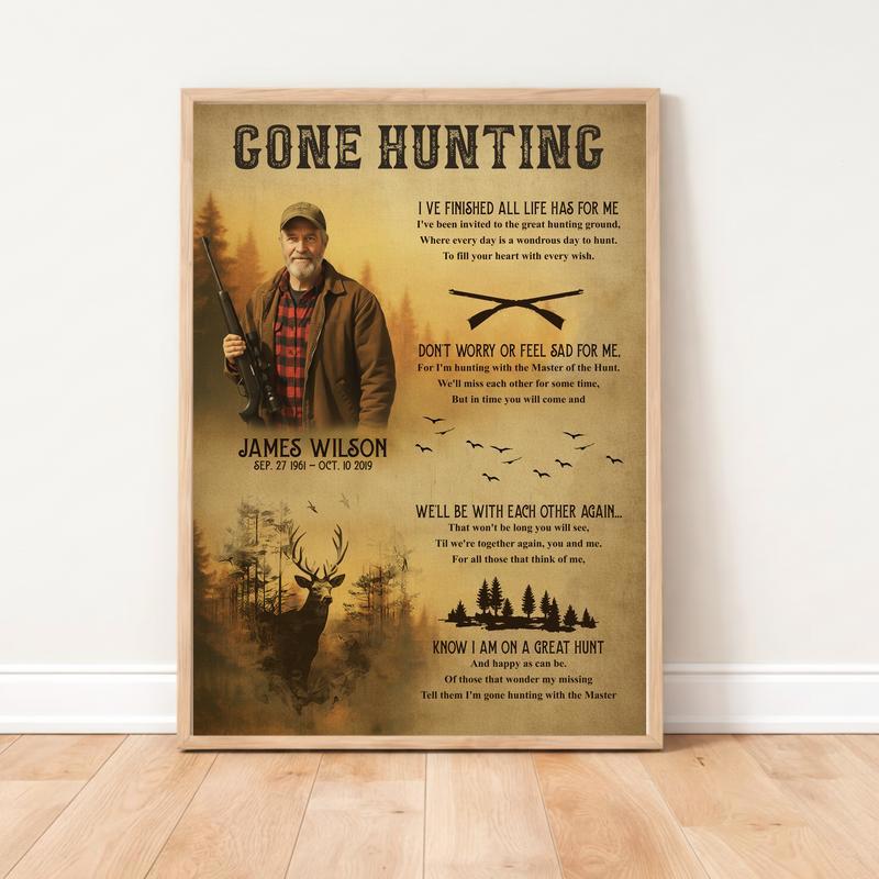 Honoring His Final Hunt - Rustic Deer Memorial For Dad Canvas - Easessy