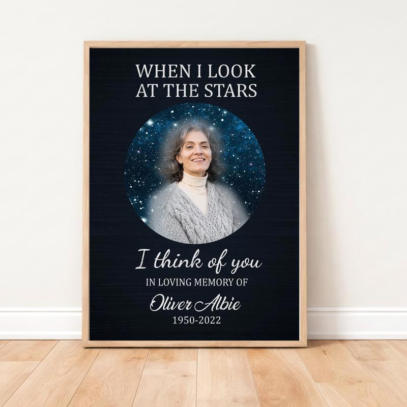 Radiant Memory - Custom Star In Heaven Mom Tribute Canvas - Easessy
