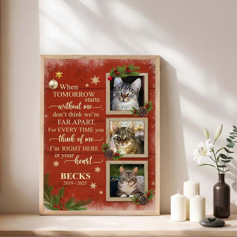 Cherished Cat Memorial Heartfelt Photo Collage Tribute Canvas Cherished Cat Memorial Heartfelt Photo Collage Tribute Canvas