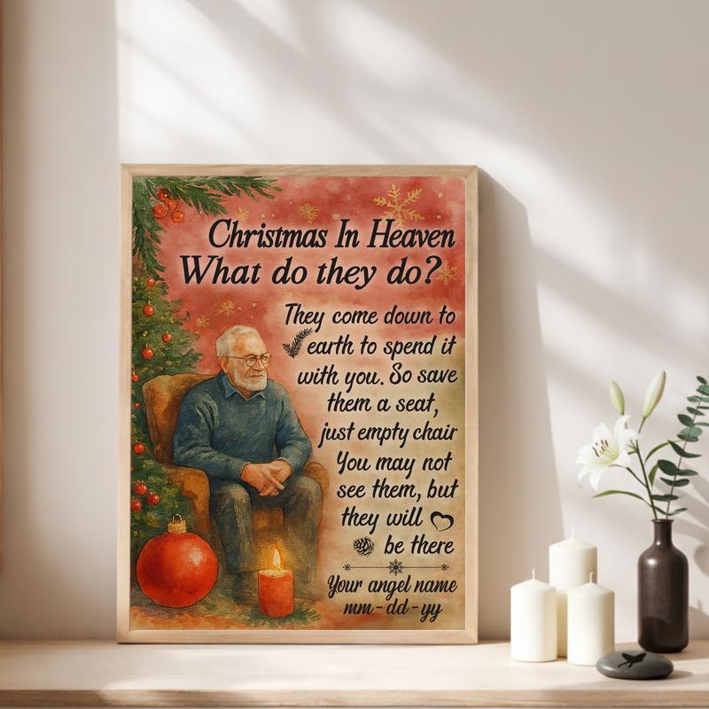 Heaven Sent Christmas Tribute For Parents Canvas Heaven Sent Christmas Tribute For Parents Canvas