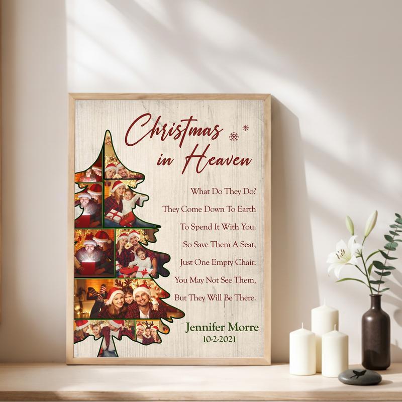 Heavenly Christmas Tribute - Custom Mom Memorial Photo Canvas Heavenly Christmas Tribute - Custom Mom Memorial Photo Canvas