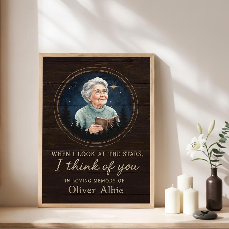 Honoring Mom Custom Photo And Celestial Sky Map Memorial Canvas Honoring Mom Custom Photo And Celestial Sky Map Memorial Canvas