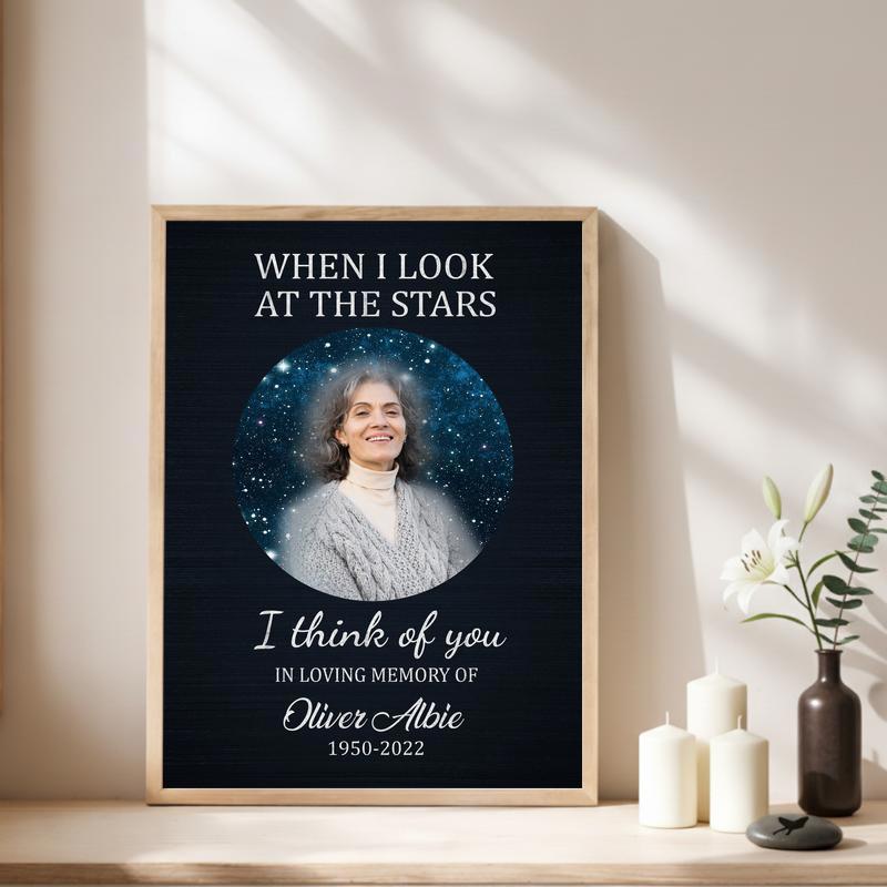 Radiant Memory - Custom Star In Heaven Mom Tribute Canvas