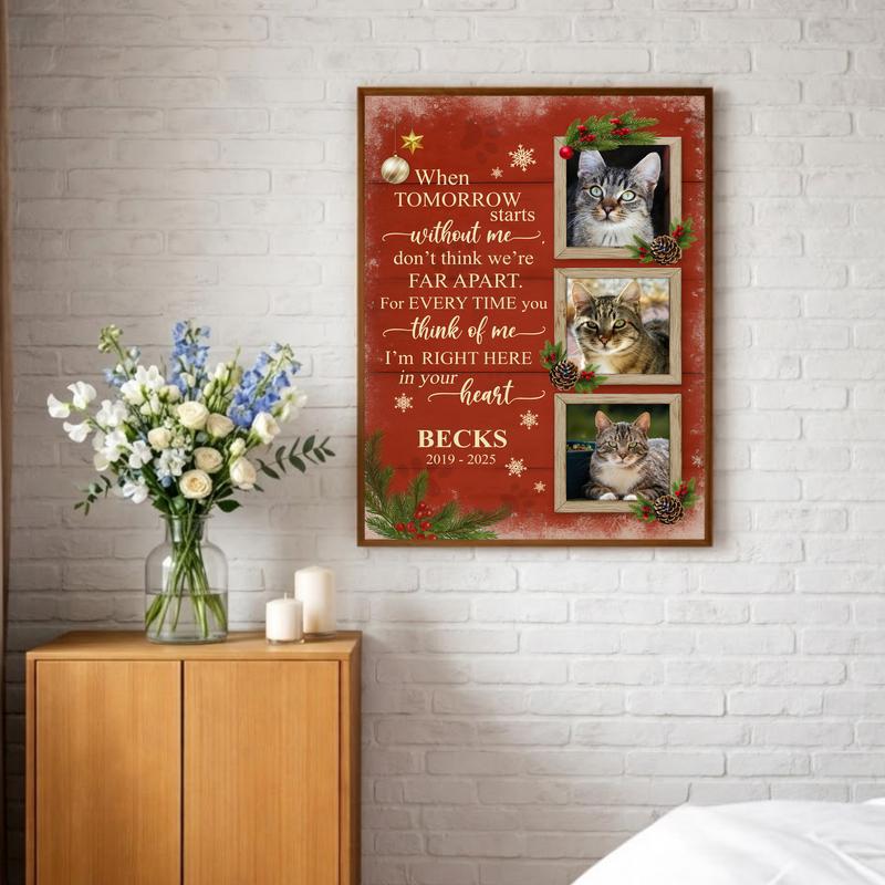 Cherished Cat Memorial Heartfelt Photo Collage Tribute Canvas Cherished Cat Memorial Heartfelt Photo Collage Tribute Canvas
