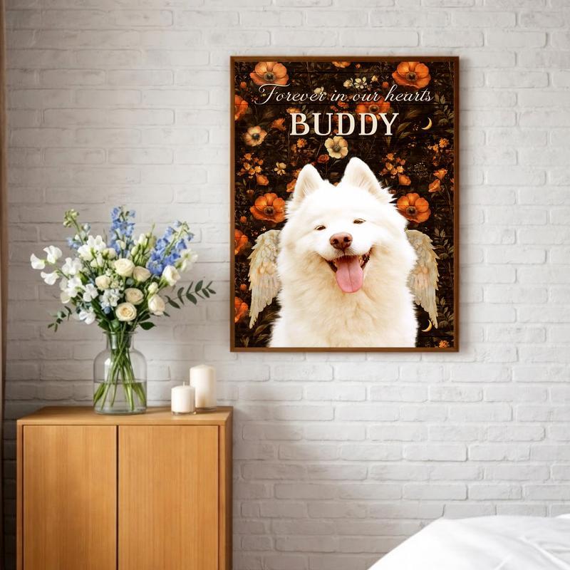 Cherished Fall Dog Remembrance Forever In Our Hearts Canvas Cherished Fall Dog Remembrance Forever In Our Hearts Canvas