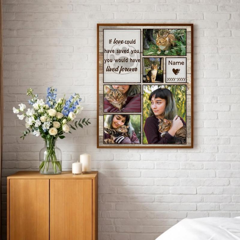 Healing Memories Custom Feline Photo Collage Tribute Canvas Healing Memories Custom Feline Photo Collage Tribute Canvas