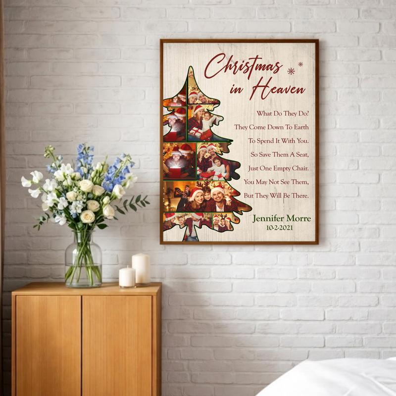 Heavenly Christmas Tribute - Custom Mom Memorial Photo Canvas Heavenly Christmas Tribute - Custom Mom Memorial Photo Canvas