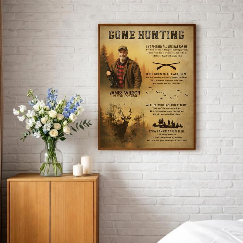 Honoring His Final Hunt - Rustic Deer Memorial For Dad Canvas
