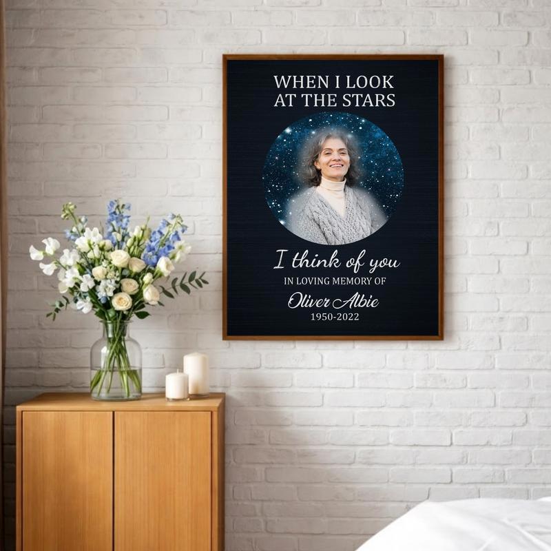 Radiant Memory - Custom Star In Heaven Mom Tribute Canvas