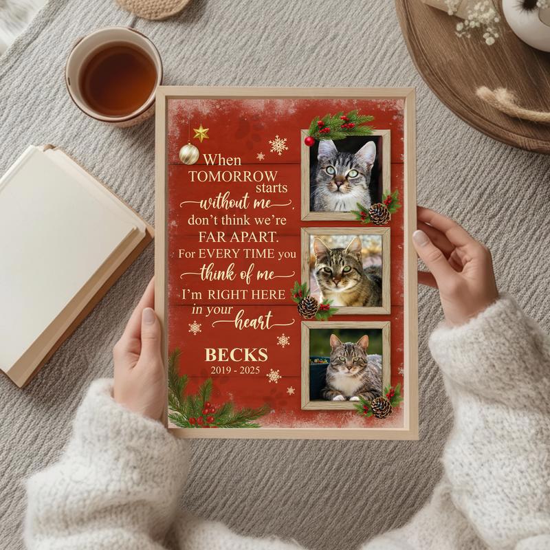 Cherished Cat Memorial Heartfelt Photo Collage Tribute Canvas Cherished Cat Memorial Heartfelt Photo Collage Tribute Canvas
