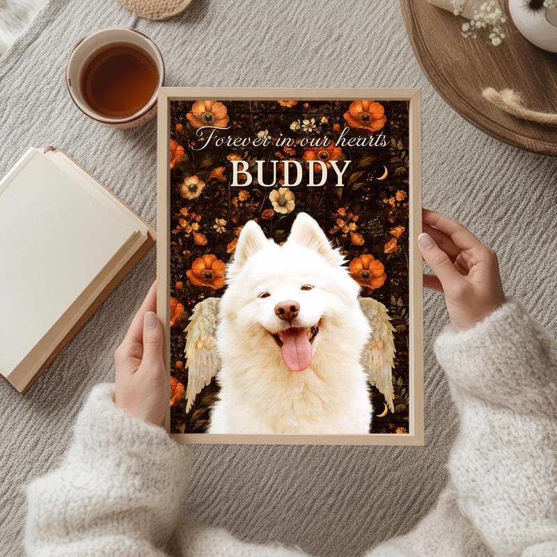 Cherished Fall Dog Remembrance Forever In Our Hearts Canvas Cherished Fall Dog Remembrance Forever In Our Hearts Canvas