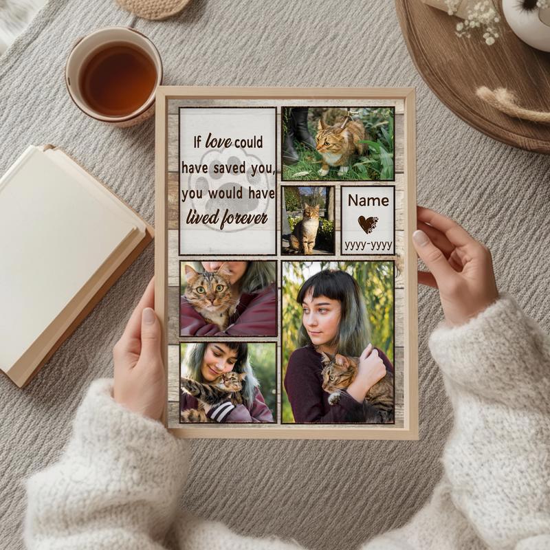 Healing Memories Custom Feline Photo Collage Tribute Canvas Healing Memories Custom Feline Photo Collage Tribute Canvas