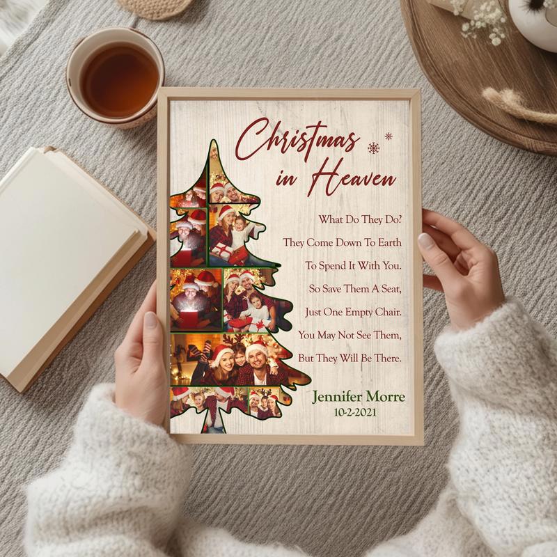 Heavenly Christmas Tribute - Custom Mom Memorial Photo Canvas Heavenly Christmas Tribute - Custom Mom Memorial Photo Canvas