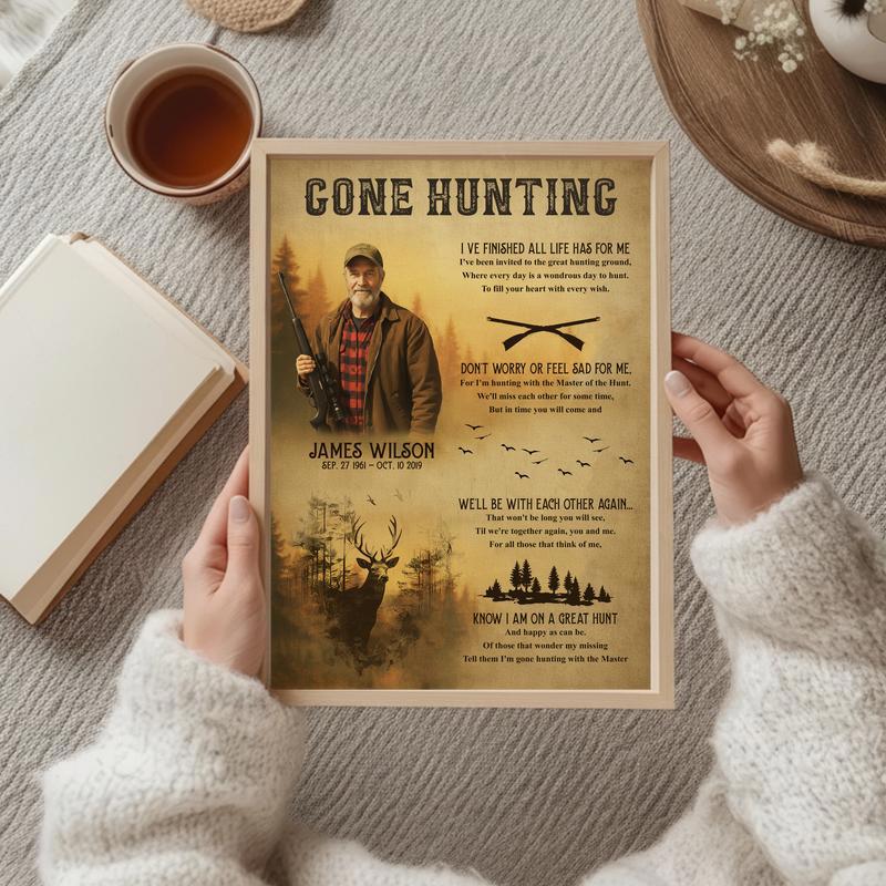 Honoring His Final Hunt - Rustic Deer Memorial For Dad Canvas