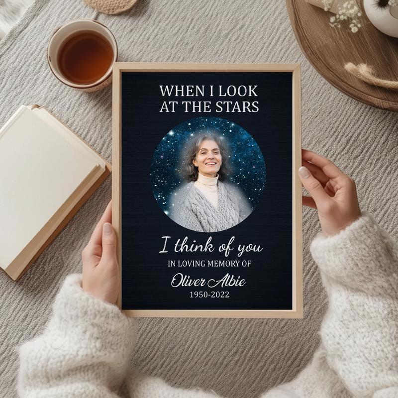 Radiant Memory - Custom Star In Heaven Mom Tribute Canvas