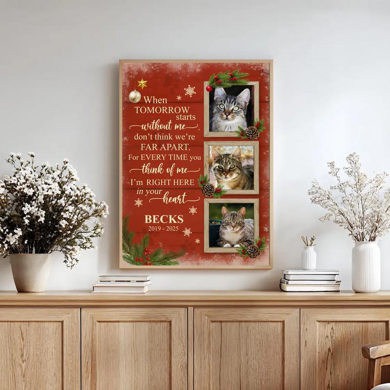 Cherished Cat Memorial Heartfelt Photo Collage Tribute Canvas Cherished Cat Memorial Heartfelt Photo Collage Tribute Canvas