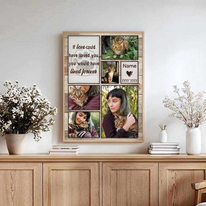Healing Memories Custom Feline Photo Collage Tribute Canvas Healing Memories Custom Feline Photo Collage Tribute Canvas