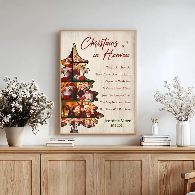 Heavenly Christmas Tribute - Custom Mom Memorial Photo Canvas Heavenly Christmas Tribute - Custom Mom Memorial Photo Canvas