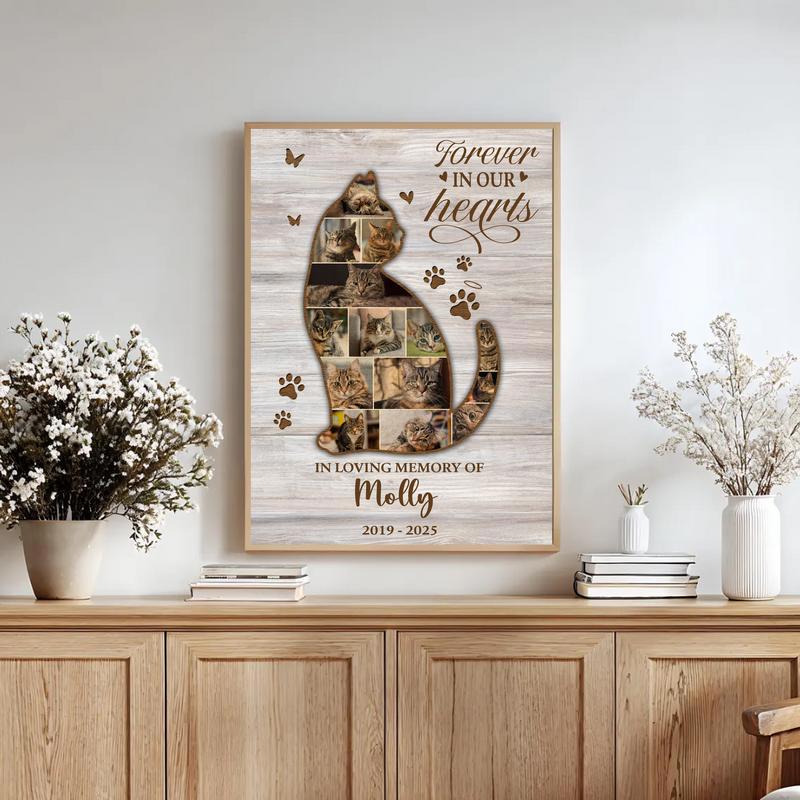 Honoring A Feline Life Custom Pet Loss Photo Collage Canvas Honoring A Feline Life Custom Pet Loss Photo Collage Canvas