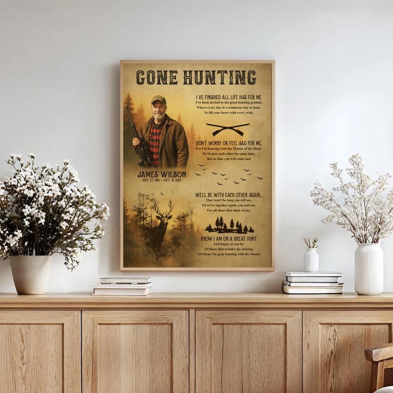 Honoring His Final Hunt - Rustic Deer Memorial For Dad Canvas