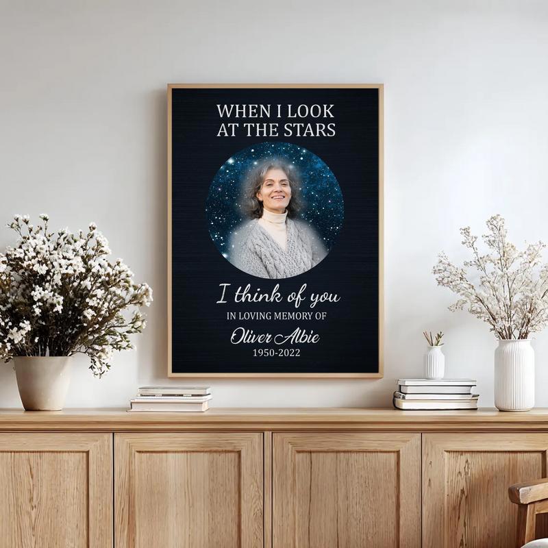 Radiant Memory - Custom Star In Heaven Mom Tribute Canvas
