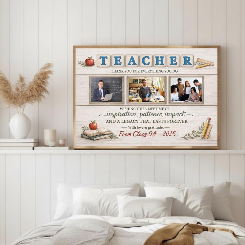 A Heartfelt Thank You Personalized Teacher Appreciation Canvas