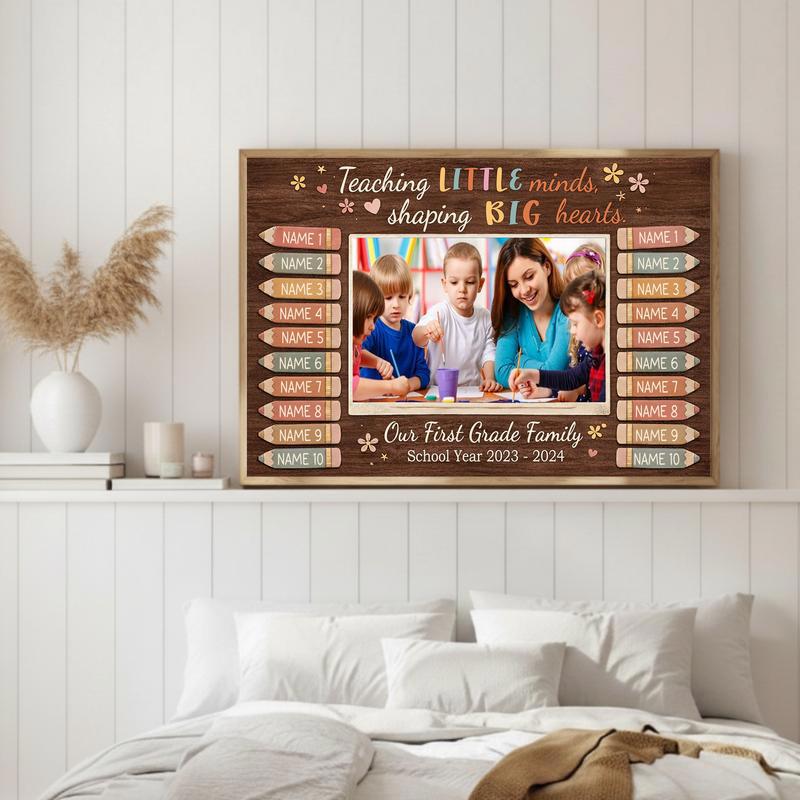 Teacher Appreciation Gift With Student Names Personalized Canvas