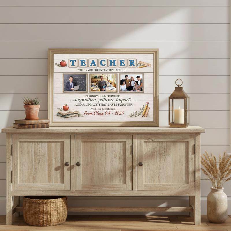 A Heartfelt Thank You Personalized Teacher Appreciation Canvas
