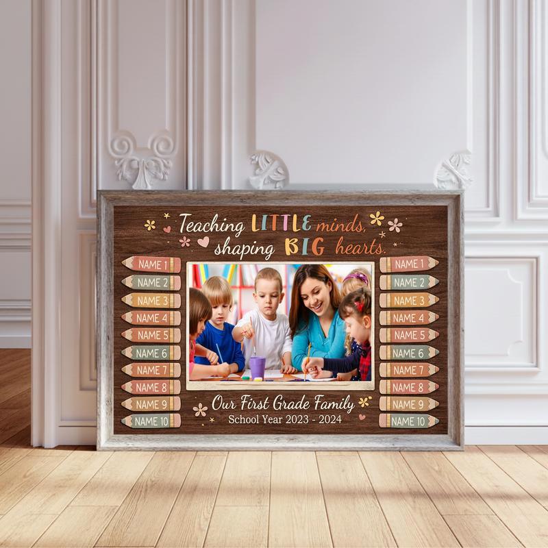 Teacher Appreciation Gift With Student Names Personalized Canvas - Personalize Wall Art
