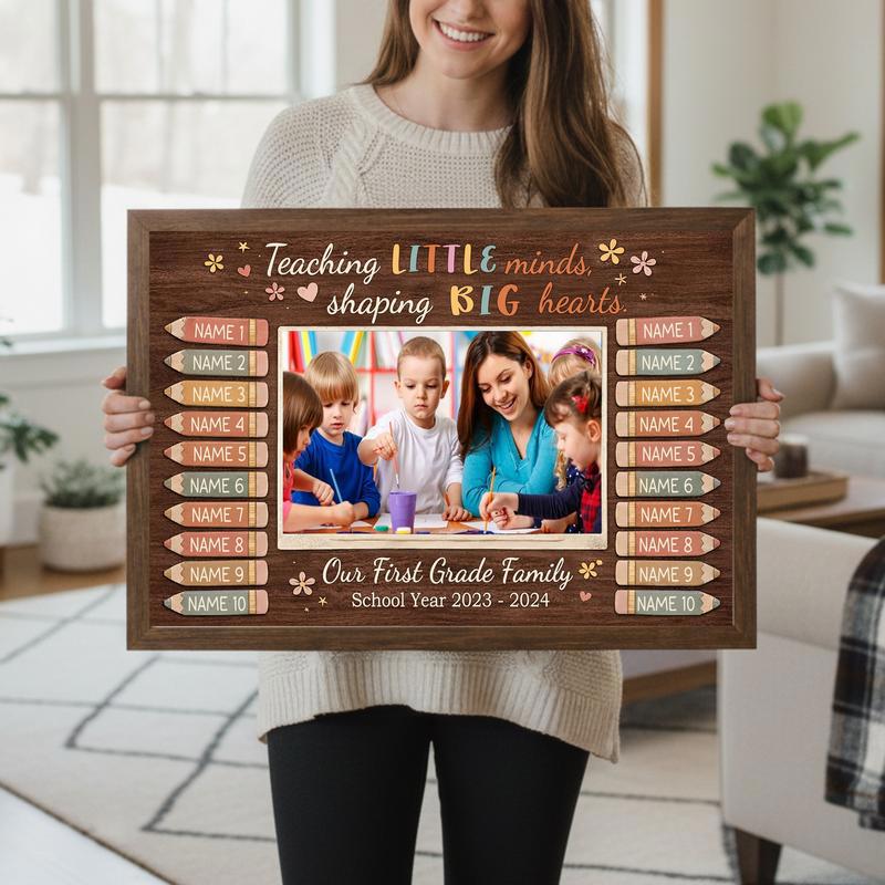 Teacher Appreciation Gift With Student Names Personalized Canvas