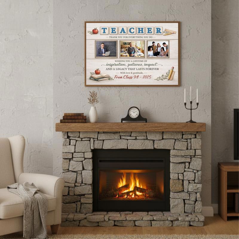 A Heartfelt Thank You Personalized Teacher Appreciation Canvas