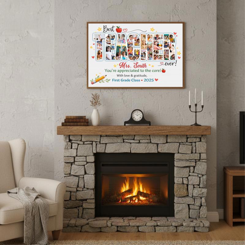 Teacher Appreciation Gift From Class - Custom Photo Collage Canvas