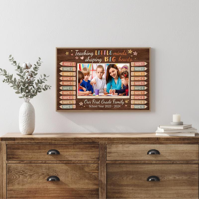 Teacher Appreciation Gift With Student Names Personalized Canvas
