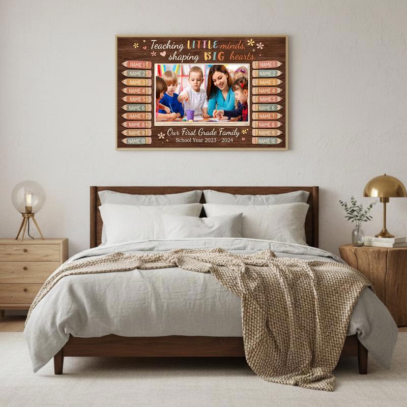 Teacher Appreciation Gift With Student Names Personalized Canvas