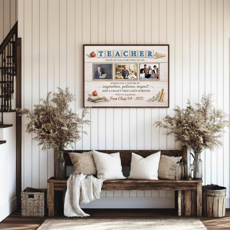 A Heartfelt Thank You Personalized Teacher Appreciation Canvas