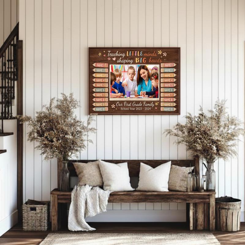 Teacher Appreciation Gift With Student Names Personalized Canvas