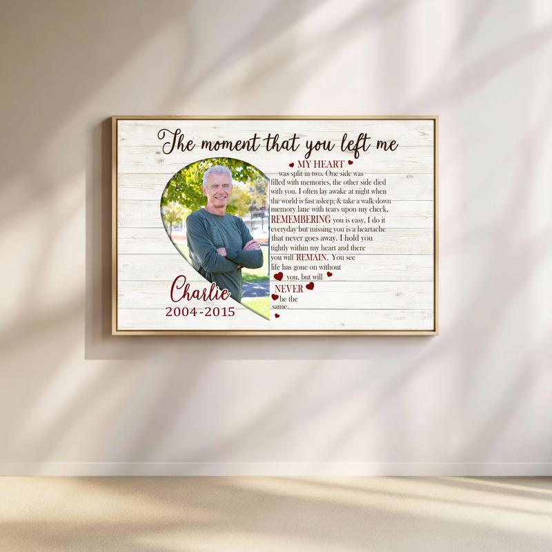 Eternal Father's Tribute - Custom Memorial Sympathy Canvas Art - Father's Day Fun