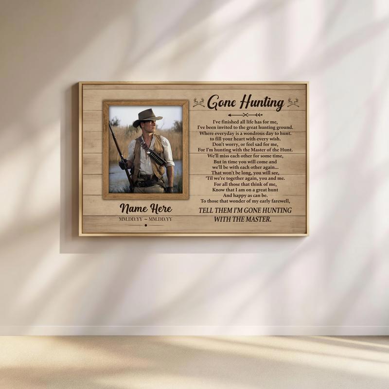 Honoring a Hunter Memorial Canvas - Rustic Sympathy Tribute Gift - Father's Day Fun