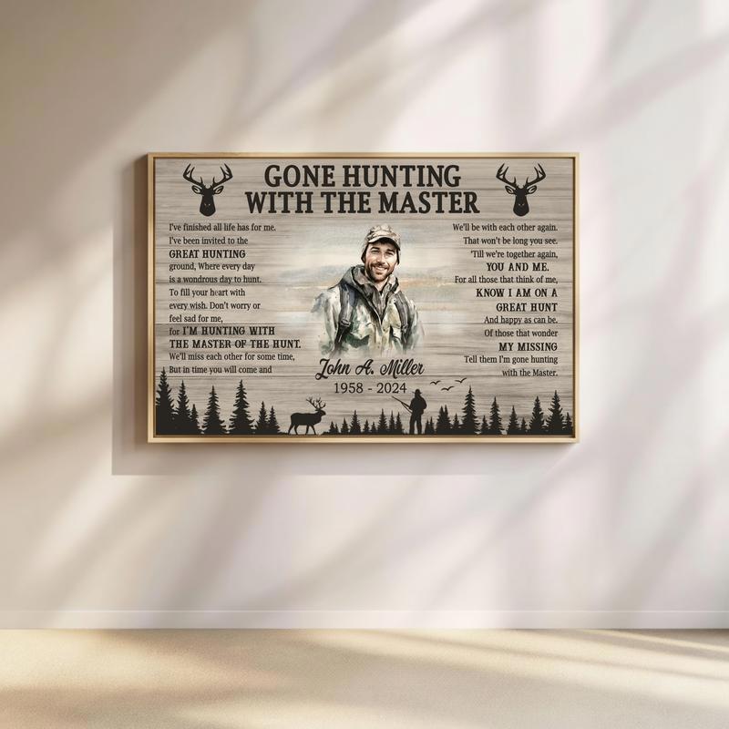 Everlasting Hunt Memorial Canvas - Personalized Master Tribute - Father's Day Fun
