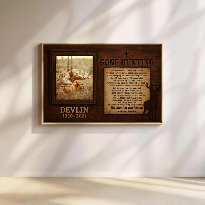 Honoring a Hunter's Legacy - Custom Memorial Sympathy Canvas - Father's Day Fun