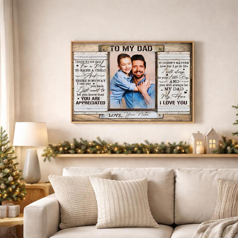 Empowering Son-to-Dad Hero Tribute Canvas Art