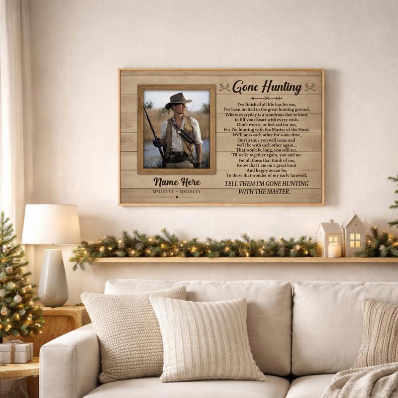 Honoring a Hunter Memorial Canvas - Rustic Sympathy Tribute Gift Honoring a Hunter Memorial Canvas - Rustic Sympathy Tribute Gift