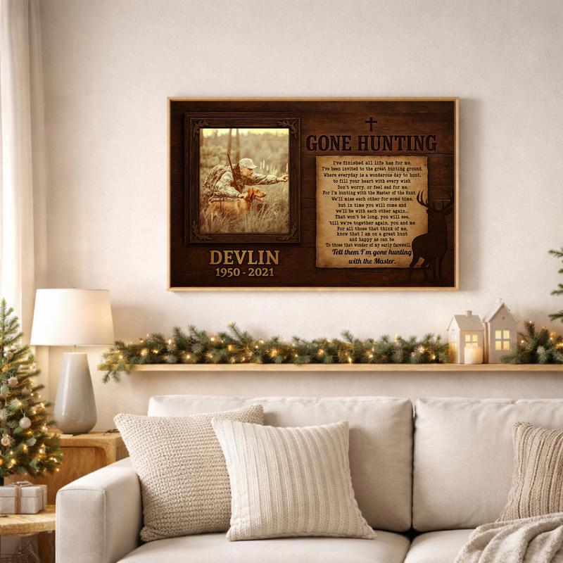 Honoring a Hunter's Legacy - Custom Memorial Sympathy Canvas Honoring a Hunter's Legacy - Custom Memorial Sympathy Canvas