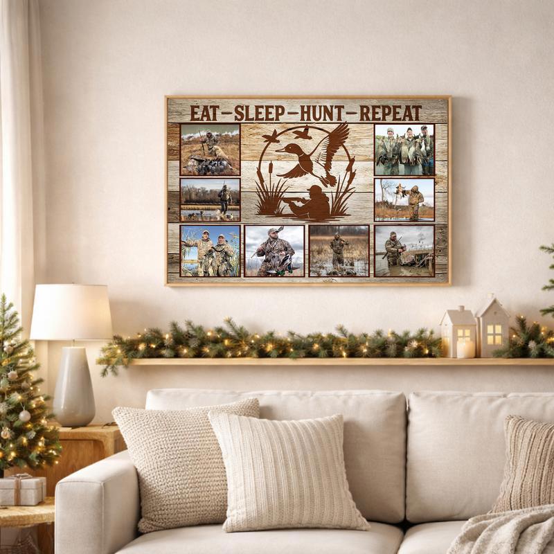 Cherished Duck Hunting Memories Custom Photo Collage Canvas