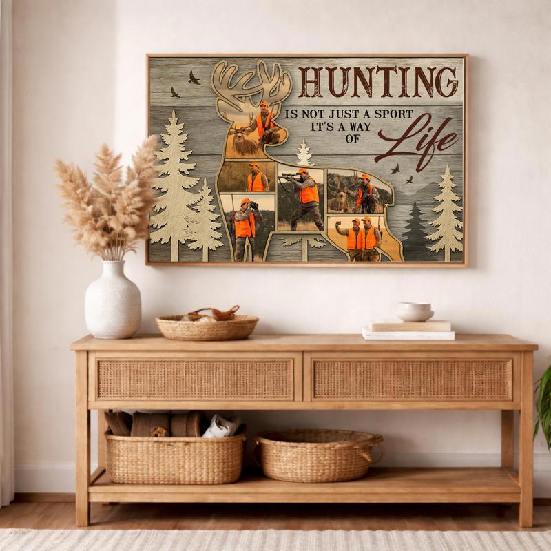Deer Hunter's Rustic Photo Collage Canvas - A Tribute to the Hunt Deer Hunter's Rustic Photo Collage Canvas - A Tribute to the Hunt