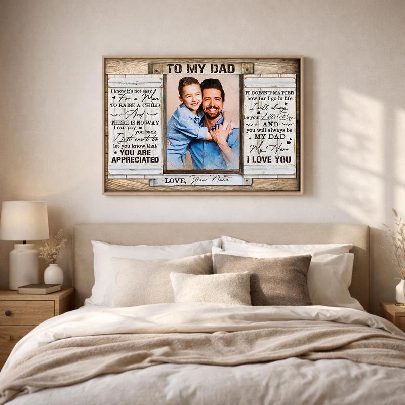 Empowering Son-to-Dad Hero Tribute Canvas Art