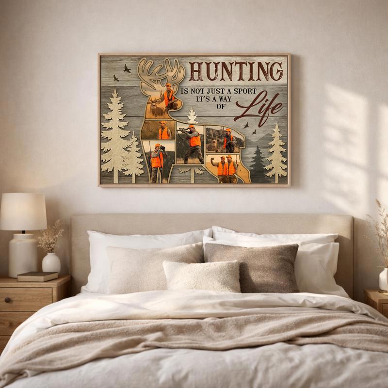 Deer Hunter's Rustic Photo Collage Canvas - A Tribute to the Hunt Deer Hunter's Rustic Photo Collage Canvas - A Tribute to the Hunt