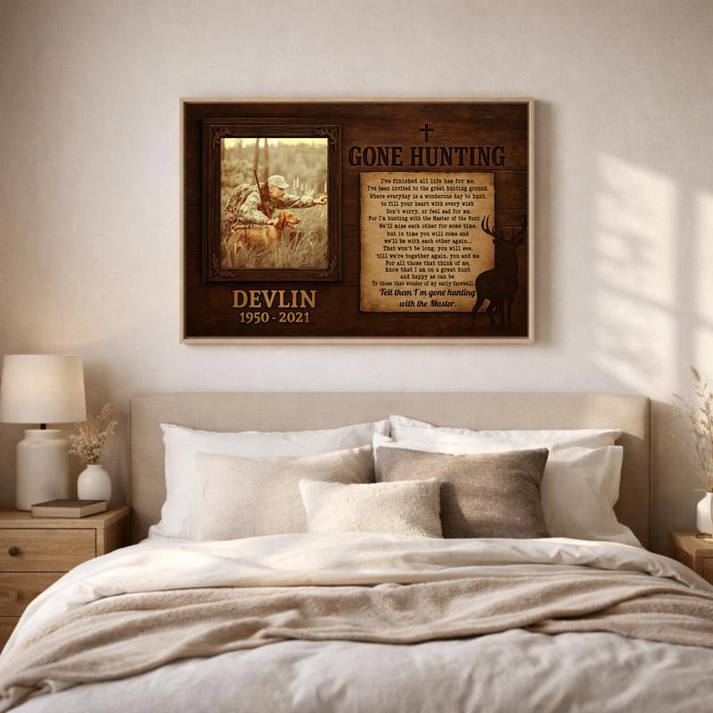 Honoring a Hunter's Legacy - Custom Memorial Sympathy Canvas Honoring a Hunter's Legacy - Custom Memorial Sympathy Canvas