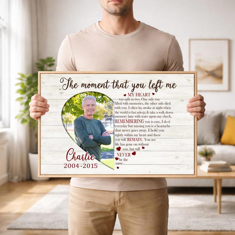 Eternal Father's Tribute - Custom Memorial Sympathy Canvas Art