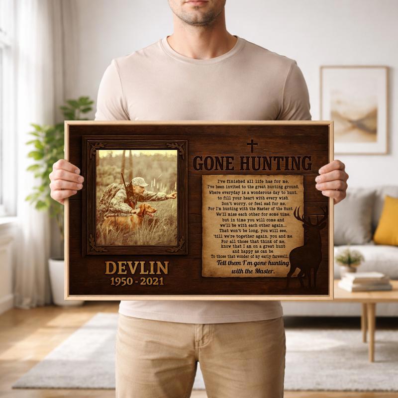 Honoring a Hunter's Legacy - Custom Memorial Sympathy Canvas Honoring a Hunter's Legacy - Custom Memorial Sympathy Canvas